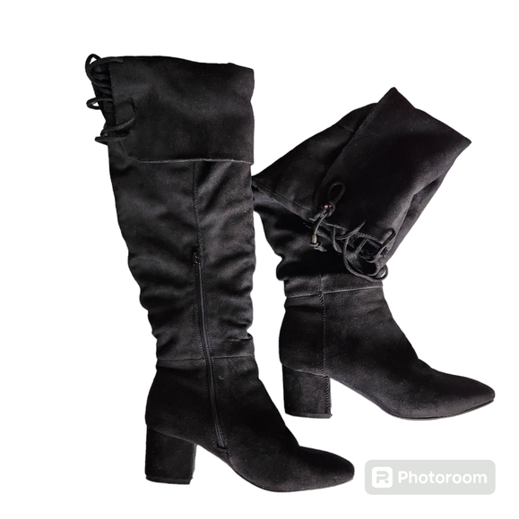 Cuffed knee-high boots - Picture 1 of 5